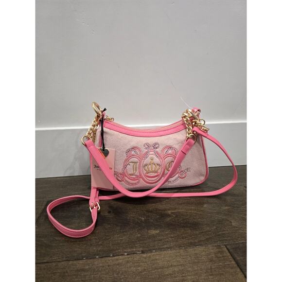 NWT Juicy Couture Lovers Club Pink Diamond Lemonade Shoulder Bag New Cute Bag - Picture 3 of 10